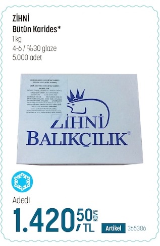 Zihni Bütün Karides 1Kg