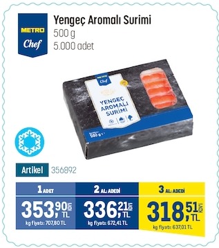 Metro Chef Yengeç Aromalı Surimi 500G