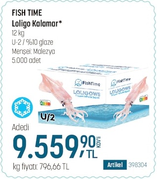 Fish Time Loligo Kalamar 12Kg