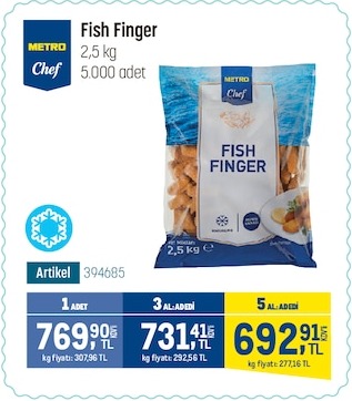 Metro Chef Fish Finger 2.5Kg