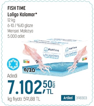 Fish Time Loligo Kalamar 12Kg