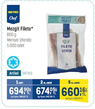 Metro Chef Mezgit Fileto 800G