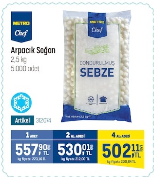 Metro Chef Arpacık Soğan 2,5 Kg