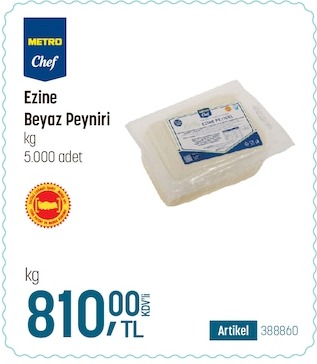 Metro Chef Ezine Beyaz Peyniri 5Kg