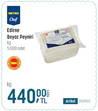 Metro Chef Edirne Beyaz Peyniri 5Kg
