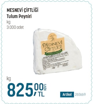 Mesnevi Çiftliği Tulum Peyniri 3 Kg