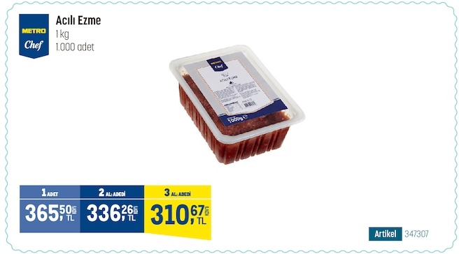 Metro Chef Acılı Ezme 1Kg