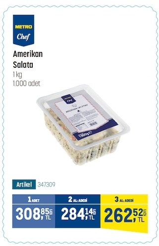 Metro Chef Amerikan Salata 1Kg