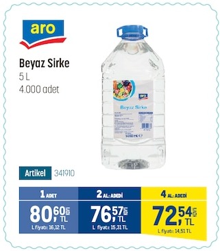 Aro Beyaz Sirke 5L