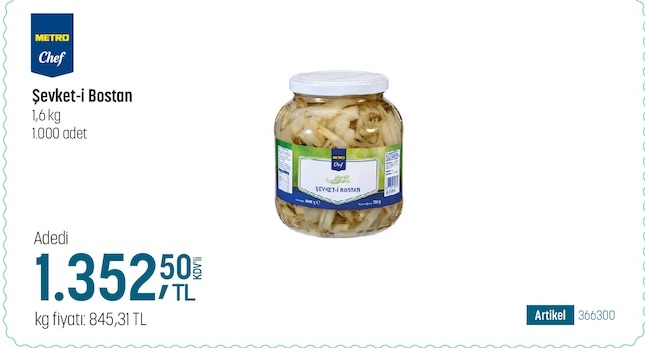 Metro Chef Şevket-I Bostan 1,6 Kg
