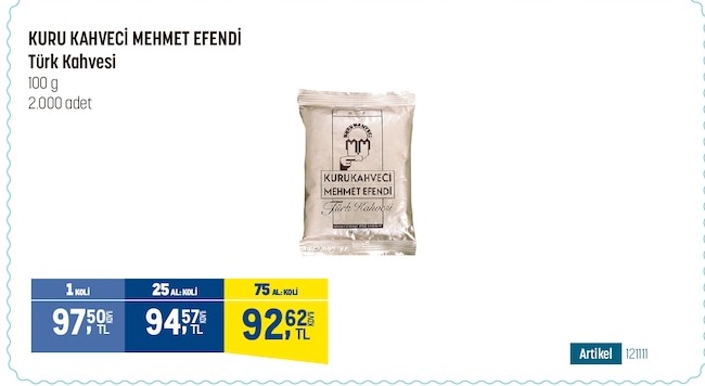 Kuru Kahveci Mehmet Efendi Türk Kahvesi 100 G