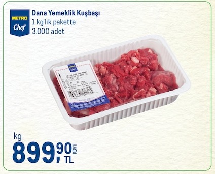 Metro Chef Dana Yemeklik Kuşbaşı 1 Kg