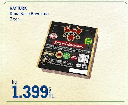 Kaytürk Dana Kare Kavurma 3 Kg