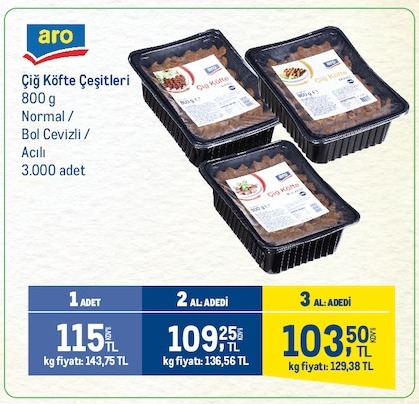 Aro Çiğ Köfte Çeşitleri 800G