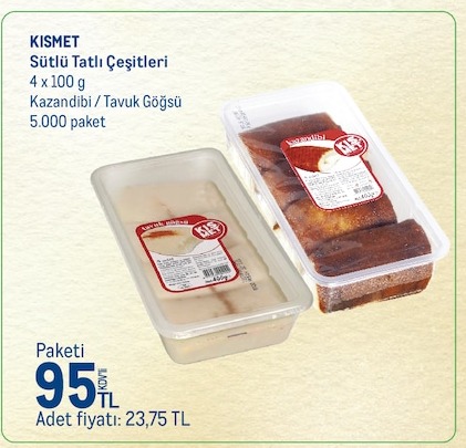 Kismet Sütlü Tatli Çeşitleri 4 X 100G