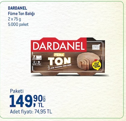 Dardanel Füme Ton Balığı 2 X 75G