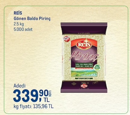 Reis Gönen Baldo Pirinç 2.5Kg