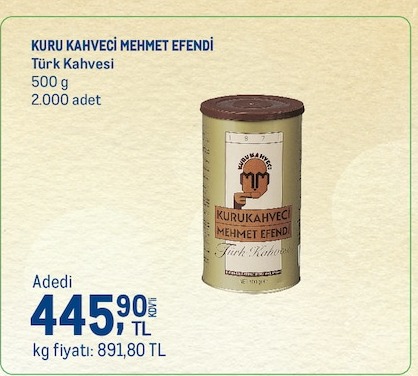 Kuru Kahveci Mehmet Efendi Türk Kahvesi 500G