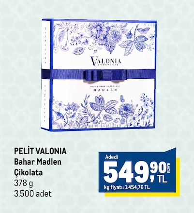 Peli̇t Valonia Madlen Çikolata 378G