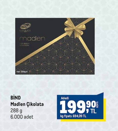 Bi̇nd Madlen Çikolata 288G