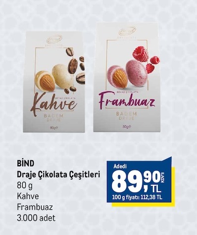 Bi̇nd Draje Çikolata Kahve 80G