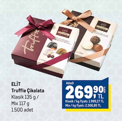 Elit Truffle Çikolata Klasik 135G / Mix 117G