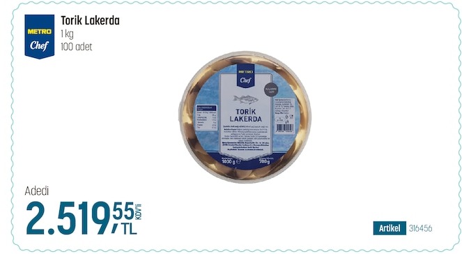 Metro Chef Torik Lakerda 1Kg