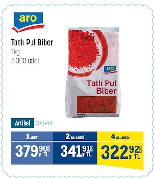 Aro Tatlı Pul Biber 1Kg