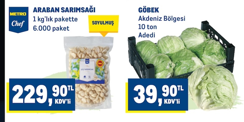 Metro Chef Araba Sarımsağı 1Kg