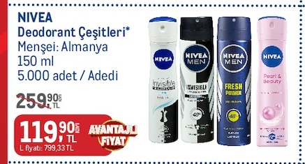Nivea Deodorant Çeşitleri 150Ml