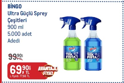 Bingo Ultra Güçlü Sprey Çeşitleri 900 Ml