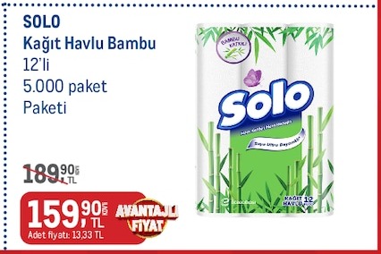 Solo Kağıt Havlu Bambu 12'Li
