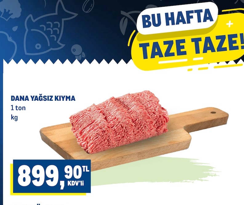 Dana Yağsız Kıyma 1Kg