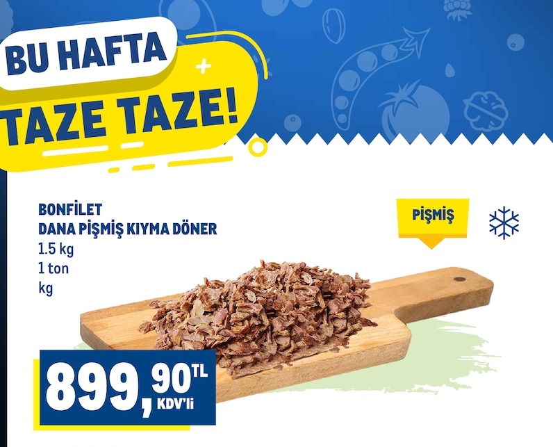 Bonfilet Dana Pişmiş Kıyma Döner 1.5Kg