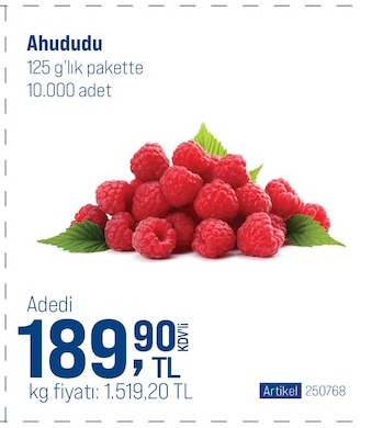 Ahududu 125G Pakette 10.000 Adet