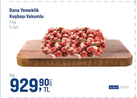 Dana Yemeklik Kuşbaşı Vakumlu 1Kg