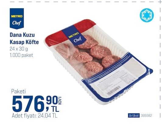 Metro Chef Dana Kuzu Kasap Köfte 24X30 G