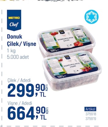 Metro Chef Donuk Çilek/Vişne 1Kg