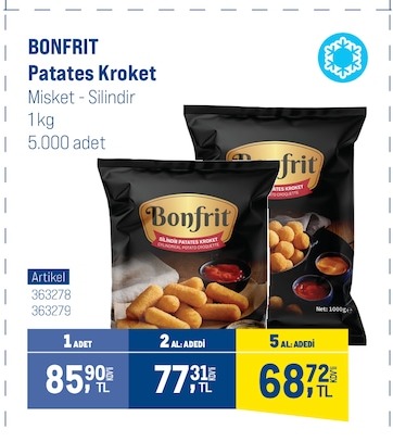 Bonfrit Patates Kroket 1Kg