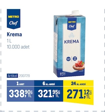 Metro Chef Krema 1L