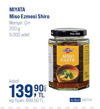 Miyata Miso Ezmesi Shiro 200 G