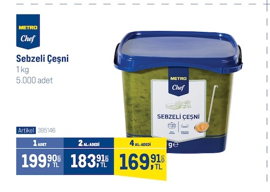 Metro Chef Sebzeli Çesni 1Kg