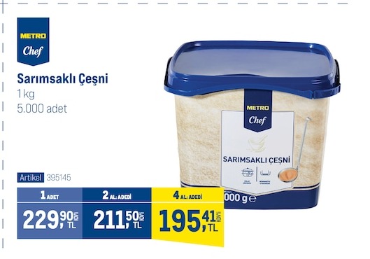 Metro Chef Sarımsaklı Çeşni 1Kg