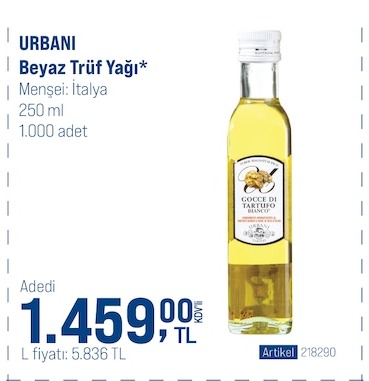 Urbani Beyaz Truf Yagi 250 Ml