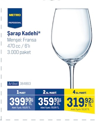 Metro Professional Şarap Kadehi 470Cc 6'Lı