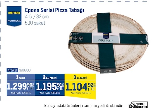 Metro Epona Serisi Pizza Tabağı 4Lü / 32 Cm