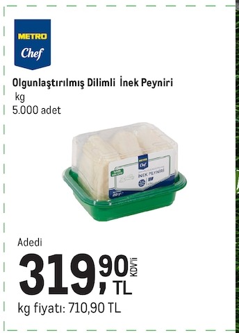 Metro Chef Olgunlaştırılmış Dilimli İnek Peyniri