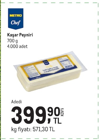 Metro Chef Kaşar Peyniri