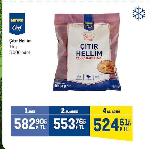 Metro Chef Çıtır Hellim 1Kg