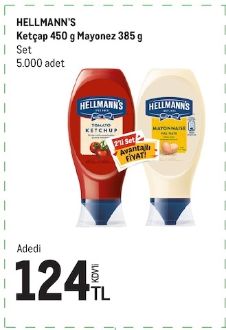 Hellmann'S Ketçap 450G Mayonez 385G Set